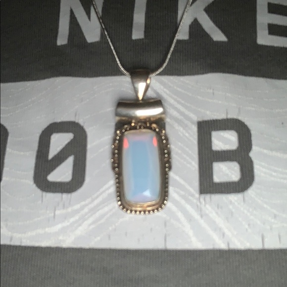 🧿SOLD!!🧿New SS925 Rope Necklace W Silver Opalite - Picture 12 of 16